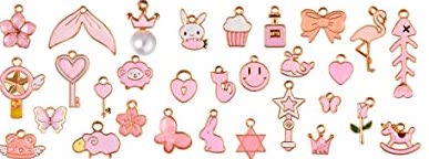 Beads Charms Pink