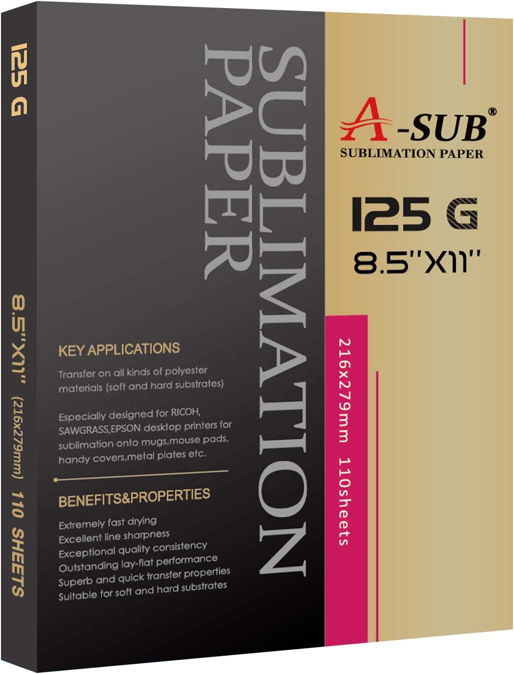 A-SUB Sublimation Paper 8.5x11 Inch