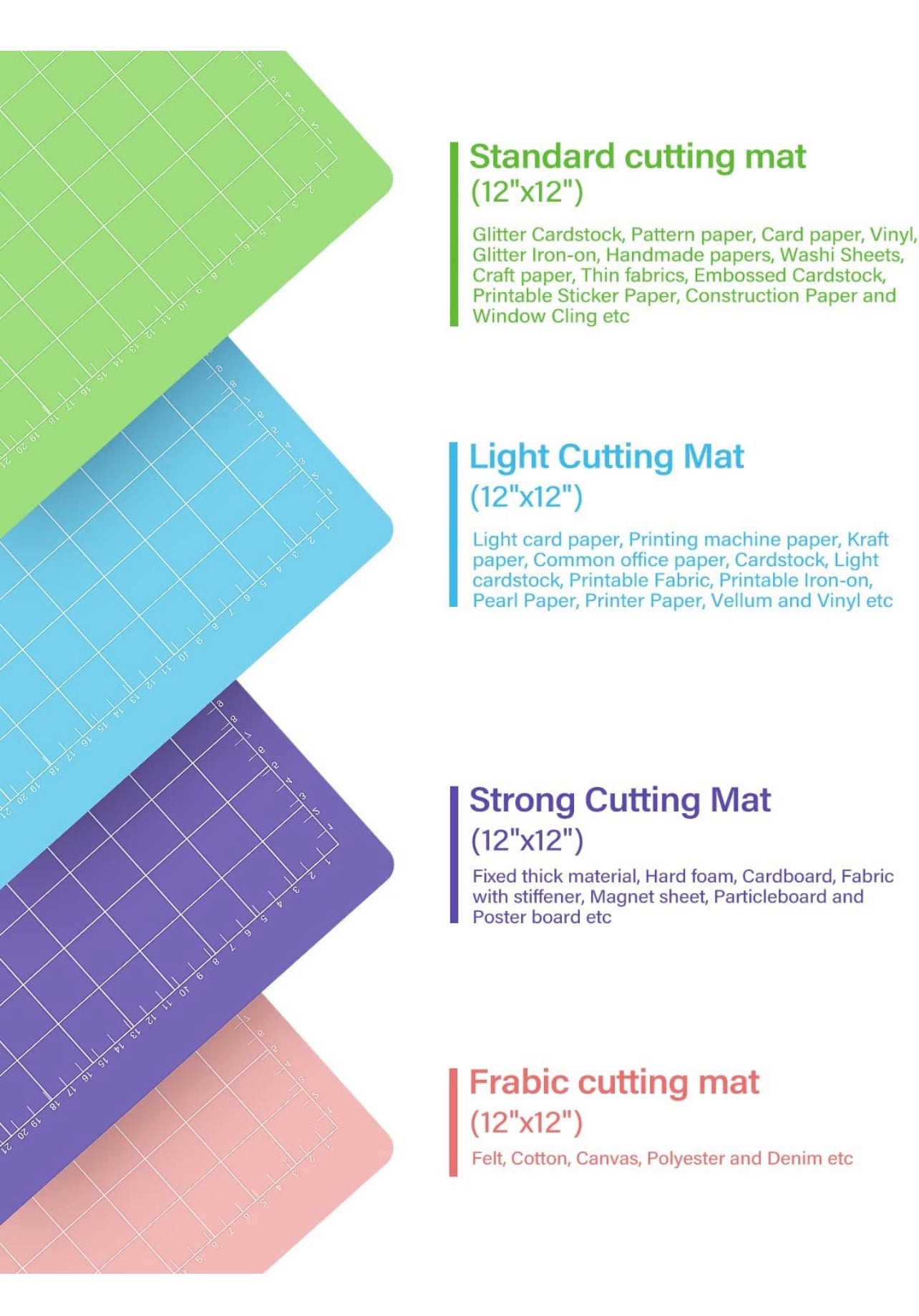 Generic  Cutting Mat for Cricut Maker 3/Maker/Explore 3/Air 2/Air/One 12